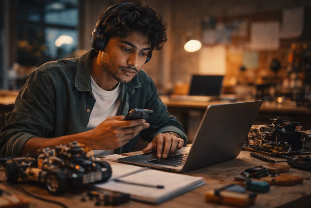 Content-Ersteller, die mit verschiedenen Medientypen arbeiten