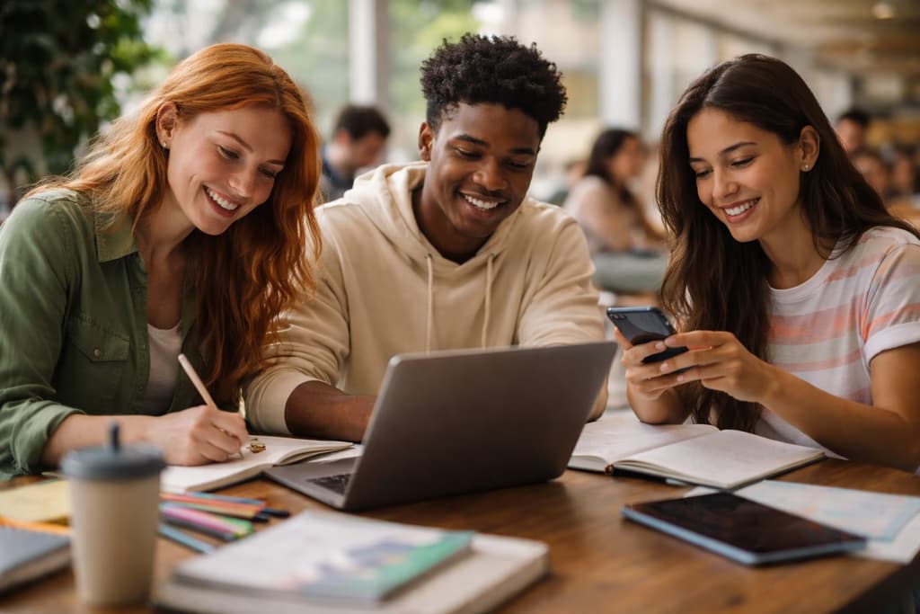 Studierende und Vorlesungsmitschreiber