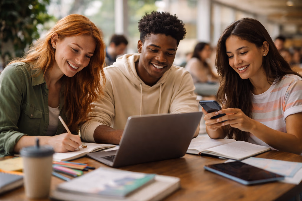 Studierende und Vorlesungsmitschreiber