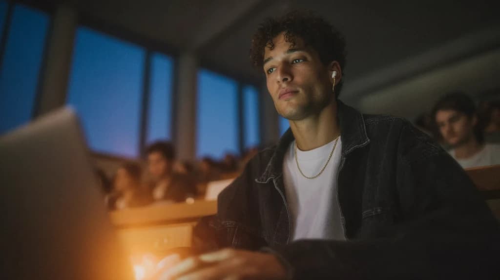 Studierende und Vorlesungsmitschreiber