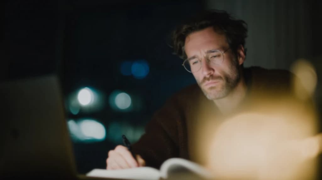 Nutzer, die während Calls handschriftlich mitschreiben