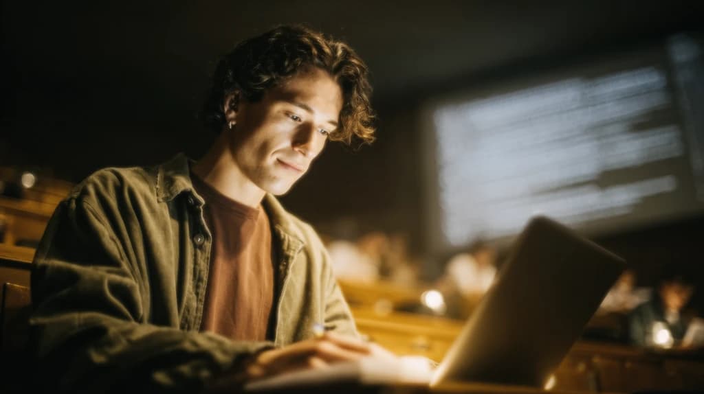 Estudiantes y tomadores de notas en clases