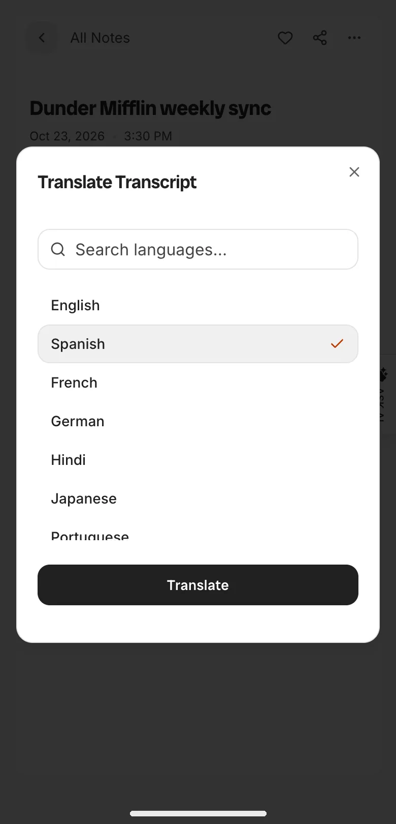 Transcribe and/or Translate