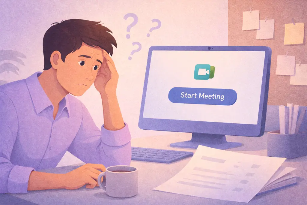 Person confused after a meeting