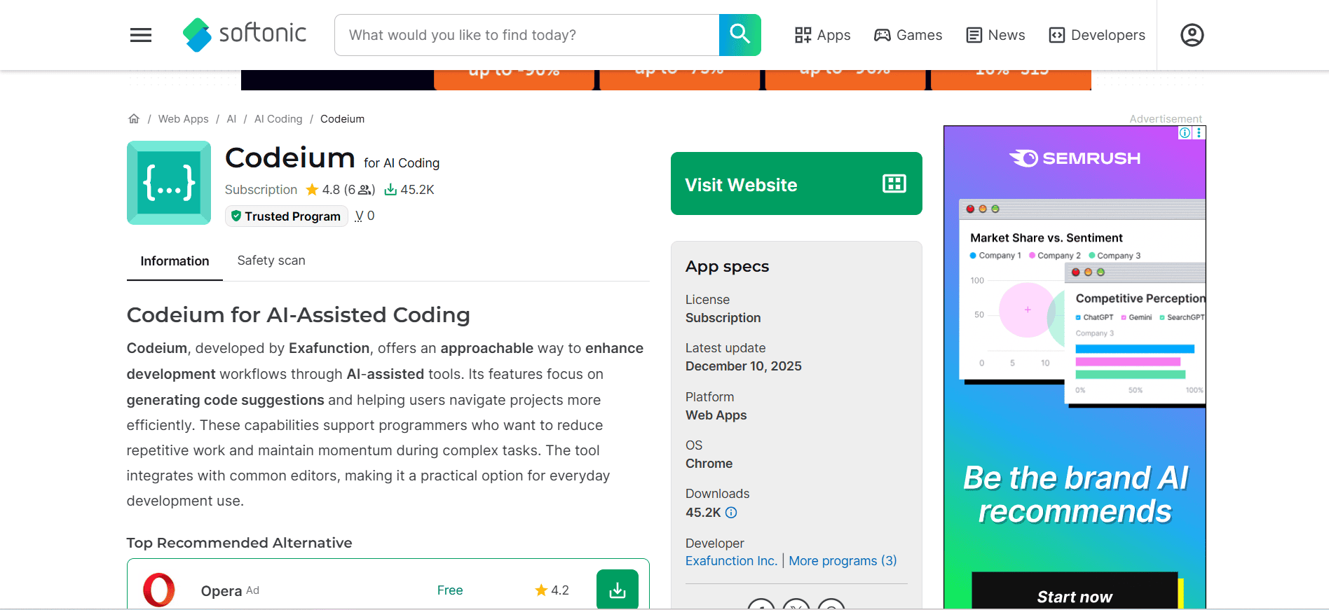 AI Tools for Coding and Programming Assistance screenshot — Best AI Tools for Engineering Students (2026)