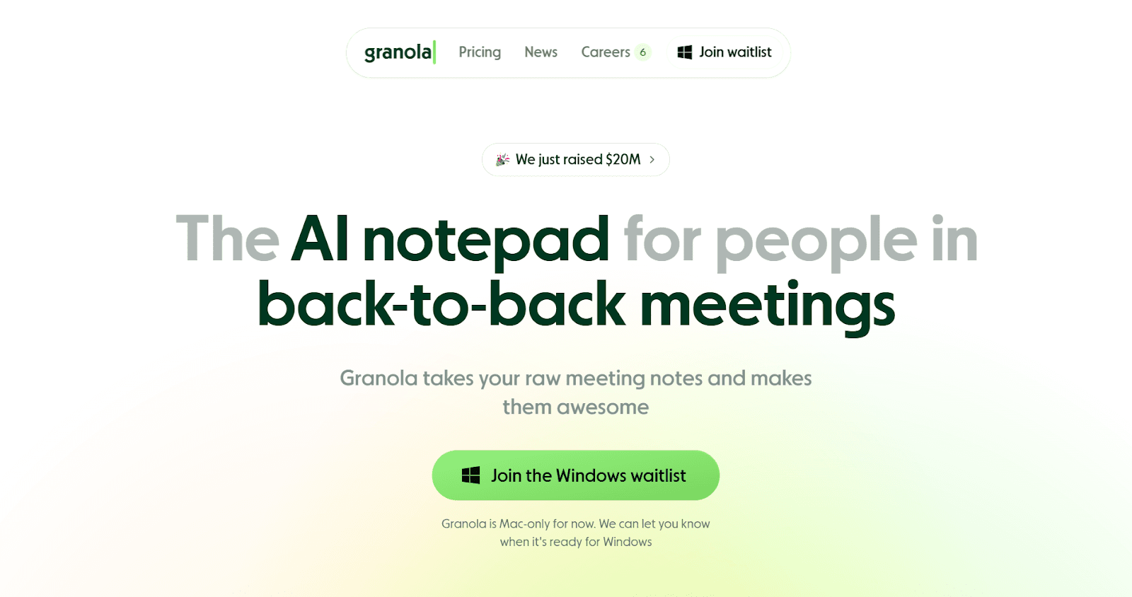 granola AI notepad