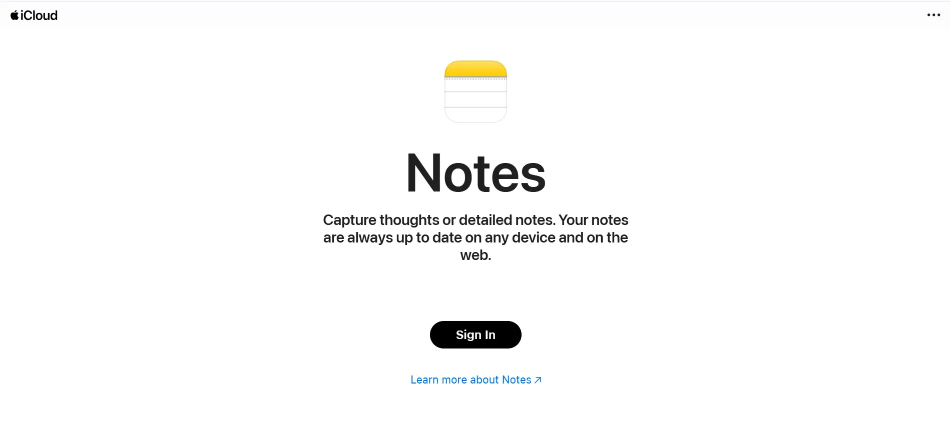 Apple Notes - Place to capture thoughts on any device