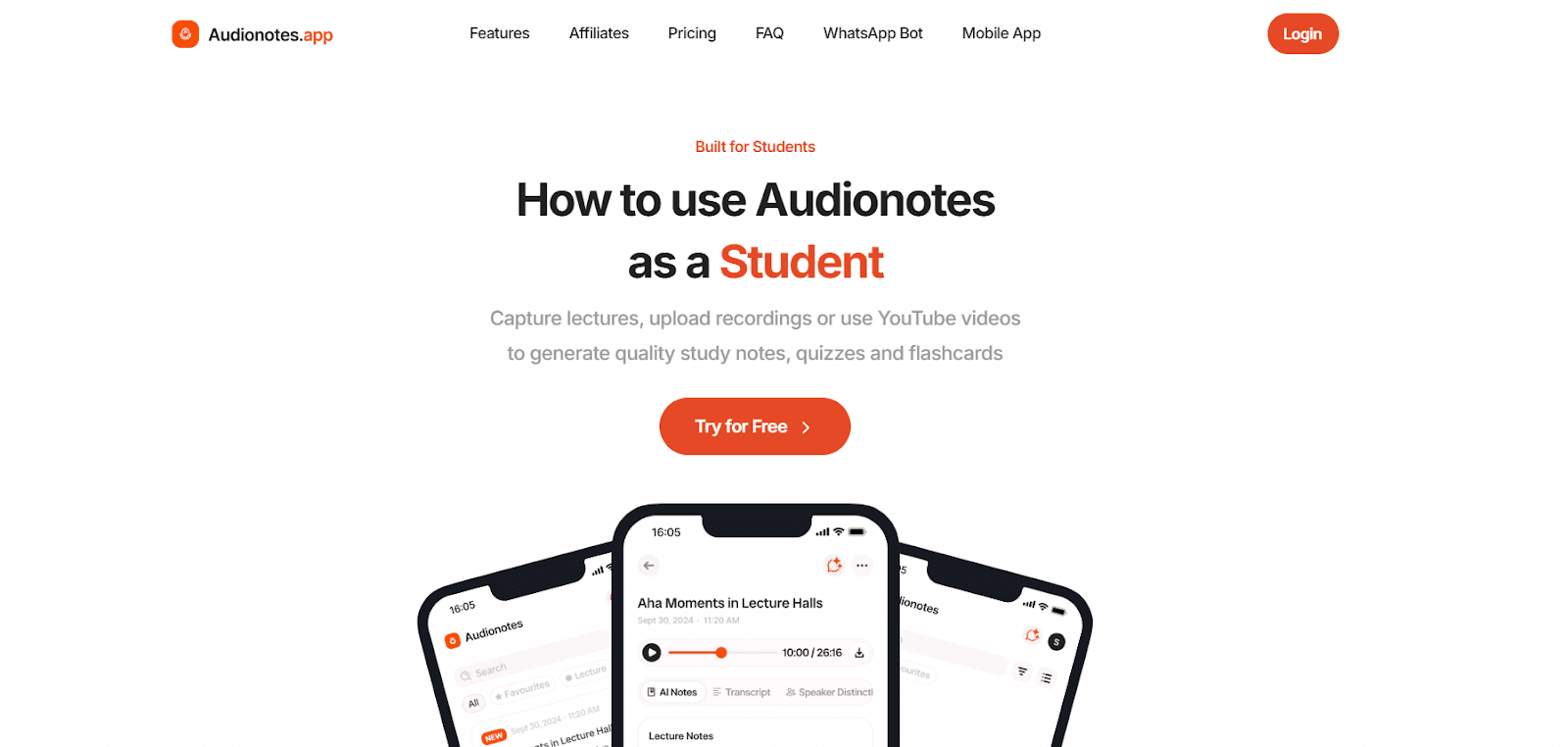 Audionotes - note taking app for medical student