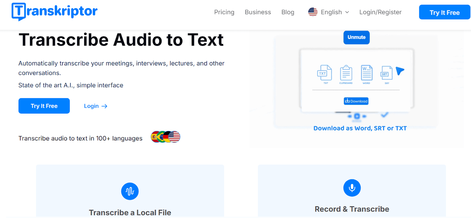 Transkriptor: Comprehensive Transcription for Global Users