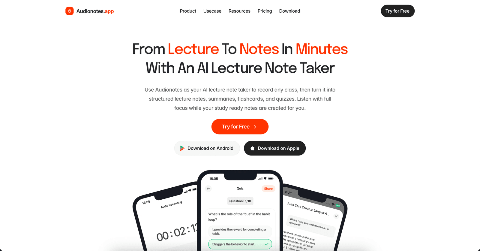 Audionotes – Best AI-Powered Note-Taking App for Students