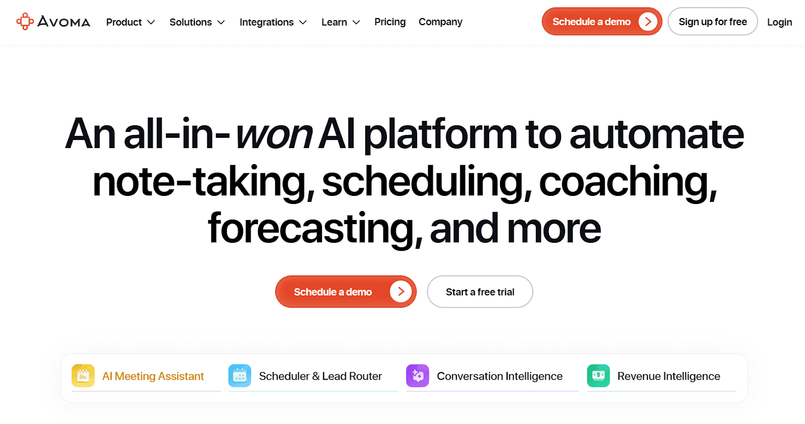 Avoma - notetaking platform